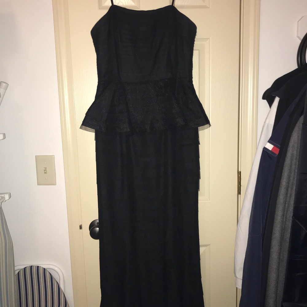 Adriana Papell strapless peplum dress